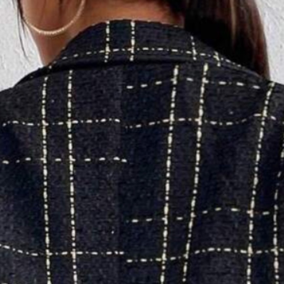 Classic Plaid Button Loose Fit Blazer Jacket - Picture 5 of 7